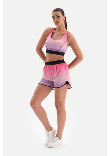 Pembe Kadın Şort Taytlı Degrade modelleri