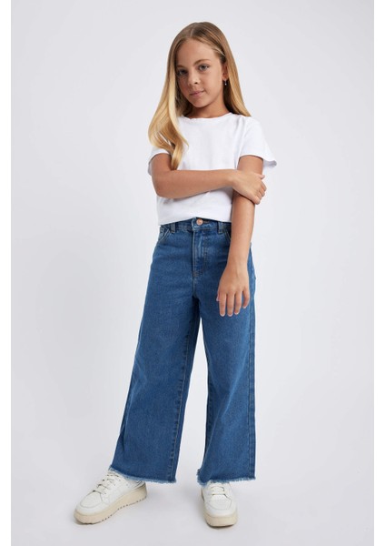 Kız Çocuk Wide Leg Geniş Paça Pantolon V4325A623AU