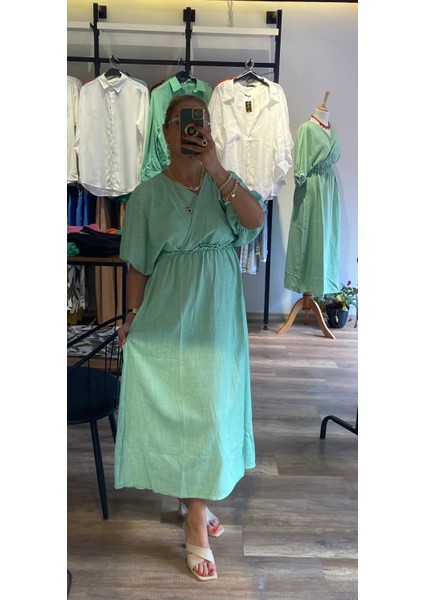 Kruvase Yarasa Kol Elbise