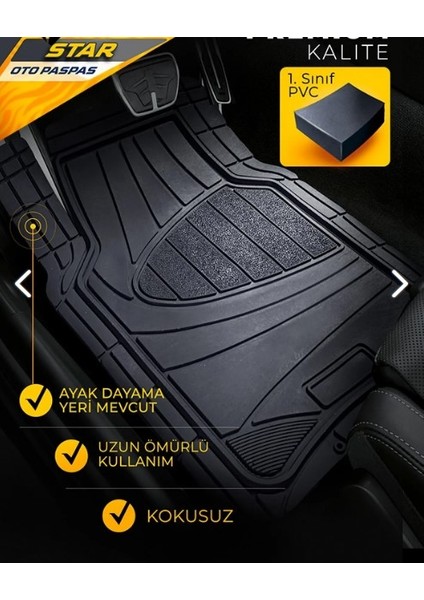 Fiat Tofaş Doğan 4d A+Plus Star Siyah Oto Paspas