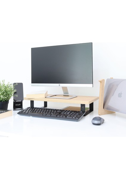 Hansdo Monitör Standi – Laptop Standi – Monitör Yükseltici – Mdf Lam – Safir Meşe – WMS2650