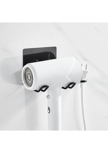Buffer® Fön Makine Askısı Siyah Yapışkanlı Fön Makine Tutucu