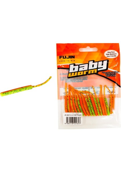 Baby Worm Kokulu 5.2 cm Lrf Sahte Silikon Yem (3 Adet Kanca Hediye)