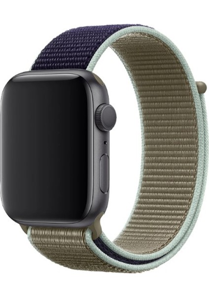 Apple Watch Seri 44/42 mm Uyumlu Ip Örgülü Kordon