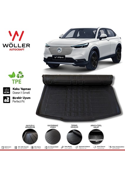 Honda Hrv Bagaj Havuzu Hybrid 2021 Sonrası 3D Wöller Ultraflex Esnek