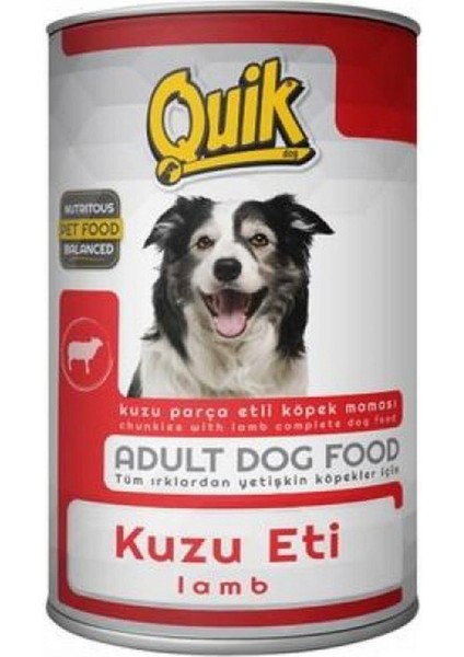 3 Adet Quik Kuzu Etli Köpek Konserve 415 gr