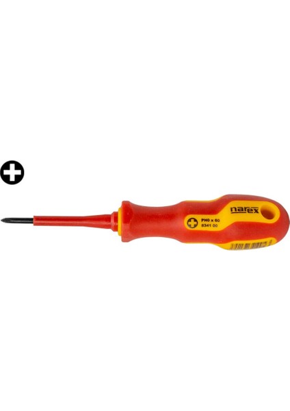 834100 Slim Serisi Elektrikçi Izoleli Yıldız Tornavida PH0X60 mm