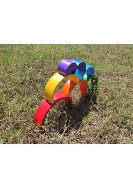 Doğal Ahşap Eğitici Oyuncak Renkli Gökkuşağı / Rainbow fiyatları