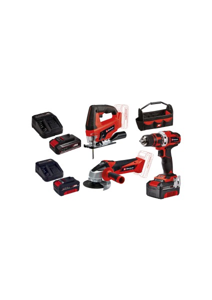 Te-Tk 18/3 Li Kit Akülü Alet Set 2x 4AH Akü+1x 2.5AH Akü+3x Dolum Cihazı