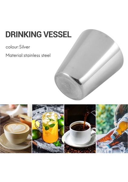 15 Adet Paslanmaz Çelik Shot Bardakları Içme Kabı, 30 ml (1 Oz) Kamp Seyahat Kahve Çay Bardağı, Viski Likörü Için (Yurt Dışından)