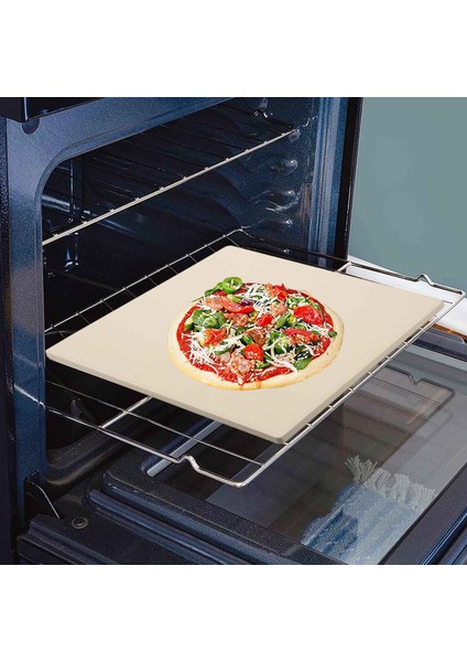 Pizza Taşı Pişirme Için Izgara Ekstra Kalın Pizza ve Barbekü Izgara Bakeware Ekmek Mutfak Pişirme Levhası 305X305X10MM (Yurt Dışından)