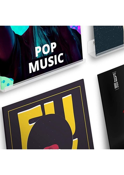 6 Adet Vinil Kayıt Duvara Montaj Rafı Duvarlara Asmak Için Albüm Tutucu Seti - Raflar Albümler Veya Çocuk Kitapları (Yurt Dışından)