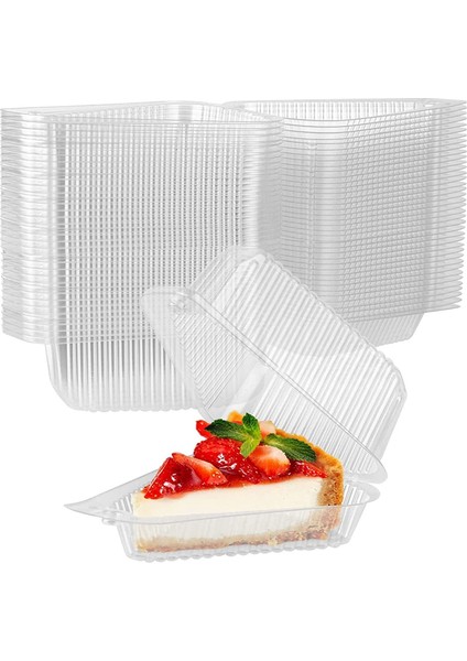 100 Adet Üçgen Cheesecake Kutuları Kek Kutusu Üçgen Pasta Sahipleri Parti Düğün Için Kek Kutuları (Yurt Dışından)