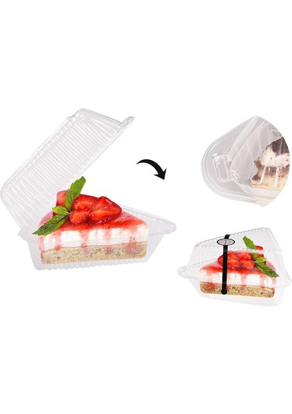 100 Adet Üçgen Cheesecake Kutuları Kek Kutusu Üçgen Pasta Sahipleri Parti Düğün Için Kek Kutuları (Yurt Dışından)