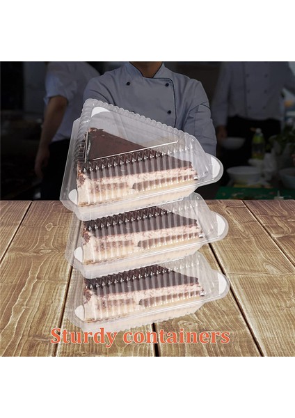 100 Adet Üçgen Cheesecake Kutuları Kek Kutusu Üçgen Pasta Sahipleri Parti Düğün Için Kek Kutuları (Yurt Dışından)