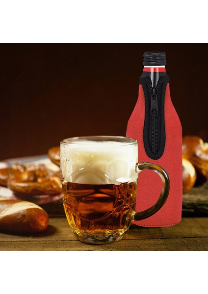 4 Paket Bira Şişesi Izolatör Kılıfı Içeceği Soğuk Tut, Fermuarlı Şişe Ceketleri, Bira Şişesi Soğutucu Kollu, Neopren Kapak (Yurt Dışından) modelleri