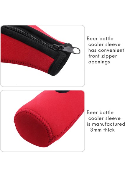 4 Paket Bira Şişesi Izolatör Kılıfı Içeceği Soğuk Tut, Fermuarlı Şişe Ceketleri, Bira Şişesi Soğutucu Kollu, Neopren Kapak (Yurt Dışından) indirimleri