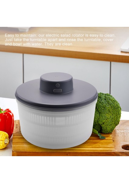 Elektrikli Salata - Marul Sebze Kurutucu, USB Şarj Edilebilir, Hızlı Kuruyan Marul Meyve Malzeme Kasesi (Yurt Dışından) fiyatları