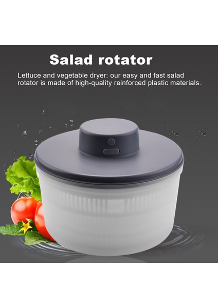 Elektrikli Salata - Marul Sebze Kurutucu, USB Şarj Edilebilir, Hızlı Kuruyan Marul Meyve Malzeme Kasesi (Yurt Dışından) indirimleri