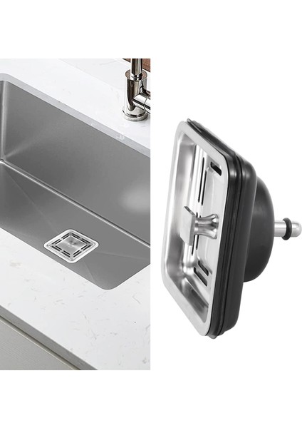 Paslanmaz Çelik Kare Lavabo Süzgeci Fiş Evye Tahliye Örgü Stoper Sepet Süzgeç Atık Fiş Mutfak Aletleri (Yurt Dışından)