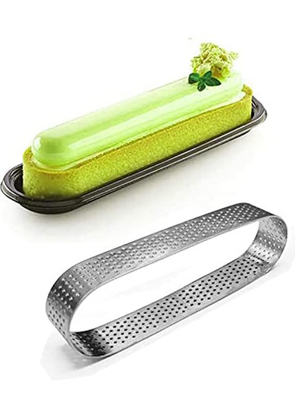 12 Adet Oval Tartlet Kalıpları Fransız Tatlı Mus Meyveli Turta Tart Halkası Kiş Kek Kalıbı, Paslanmaz Çelik Tart Mus Halkası (Yurt Dışından)