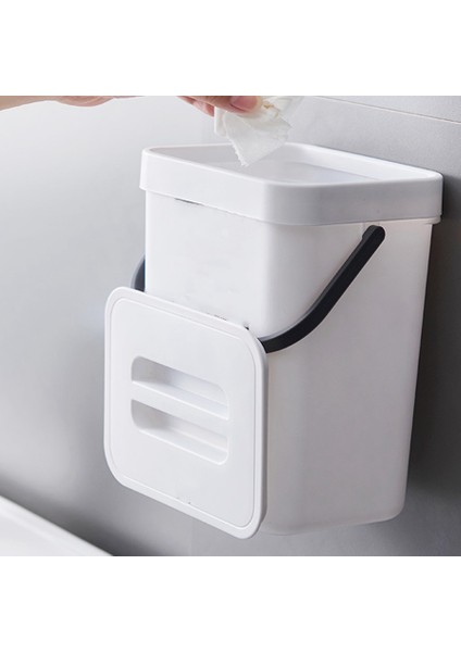 1.3 Galon Mutfak Kompost Kutusu Çöp Tenekesi Kapaklı Lavabo Altında Gıda Atık Kutusu Küçük ve Hafif Banyo Çöp Tenekesi Beyaz (Yurt Dışından) modelleri
