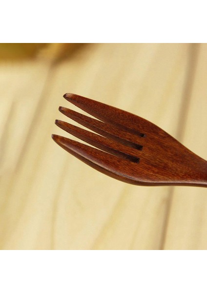 Tahta Çatallar, 6 Parça - Çocuklar Için Japon Ahşap Salata Yemek Çatalı Sofra Yemek Takımı Yetişkin (Yurt Dışından)