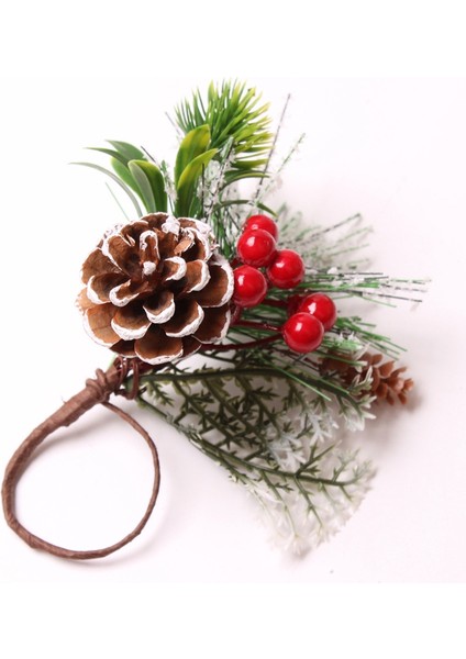 6'lı Çam Iğnesi Karpuzu Yüzük Seti Noel Şükran Günü Rustik Çiftlik Evi Yüzük Sahipleri (Yurt Dışından)