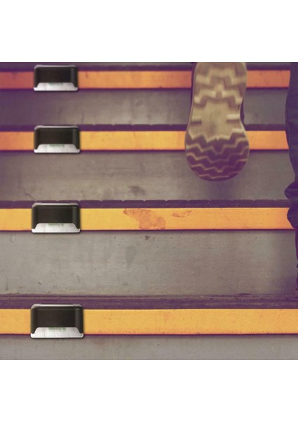 4 Adet Güneş Enerjili LED Güverte Işıkları Açık Yol Bahçe Merdiven Adım Çit Lambası Siyah (Yurt Dışından) fiyatları