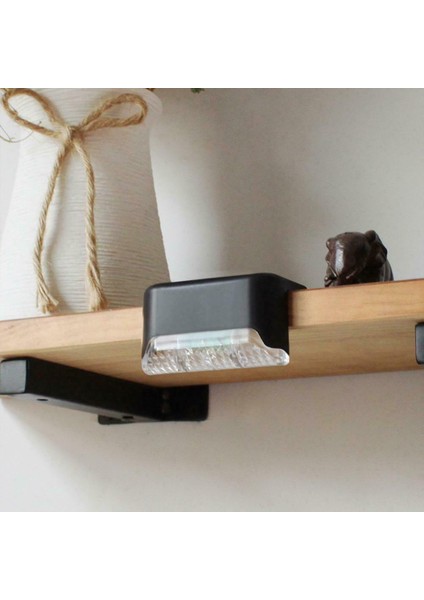 4 Adet Güneş Enerjili LED Güverte Işıkları Açık Yol Bahçe Merdiven Adım Çit Lambası Siyah (Yurt Dışından) fırsatları