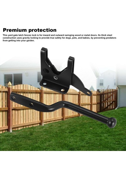 2 Adet Kapı Mandalı Otomatik Yerçekimi Kolu Çit Kapısı Ahşap Çit Kapısı Kapı Sürgüleri Çelik Siyah (Yurt Dışından) fırsatları