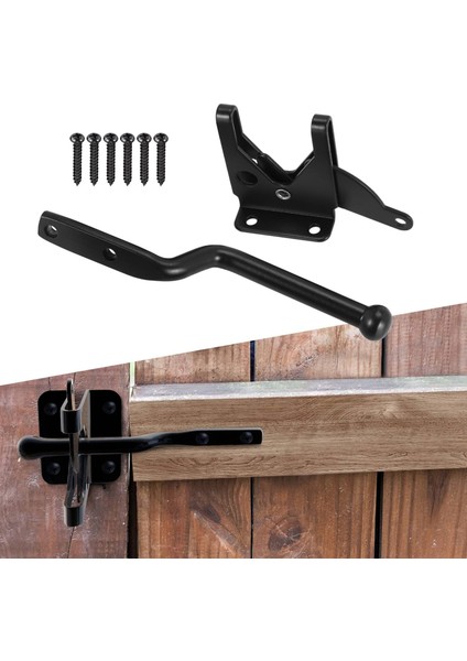 2 Adet Kapı Mandalı Otomatik Yerçekimi Kolu Çit Kapısı Ahşap Çit Kapısı Kapı Sürgüleri Çelik Siyah (Yurt Dışından) indirimleri