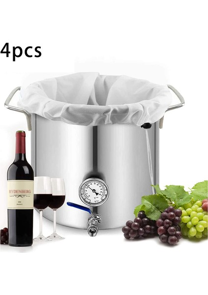 Paket Bira Çantaları-Meyve Elma Şarabı Üzüm Şarap Basın Için Yeniden Kullanılabilir Örgü Çanta Ipli Süzme Bir Çantada Demlemek 38X42 cm (Yurt Dışından) indirimleri