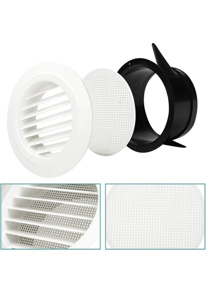 Banyo Ofis Mutfak Havalandırma Için Dahili Sineklik Mesh ile 8 Inç Yuvarlak Abs Panjur Grille Kapak Beyaz Soffit Vent (Yurt Dışından) fırsatları