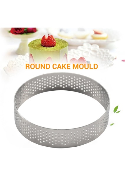 10 Adet Dairesel Paslanmaz Çelik Tart Yüzük Kule Pasta Kek Kalıbı Pişirme Delikli Kek Mousse Yüzük, 8 cm (Yurt Dışından) fiyatları