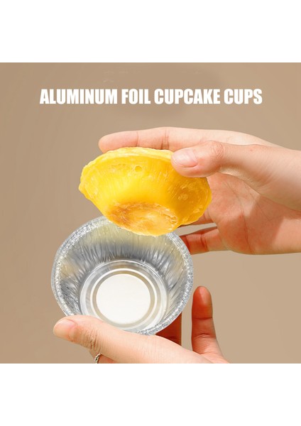 150 Adet Alüminyum Folyo Cupcake Bardaklar Ramekin Muffin Pişirme Kapları, Tek Kullanımlık Muffin Kalıpları, Ramekin Tutucu Bardaklar, Alüminyum Cupcake Pişirme, Puding Pişirme Kapları (Yurt Dışından)