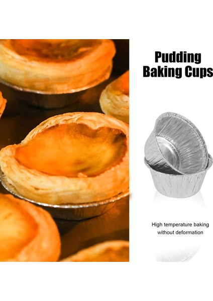 150 Adet Alüminyum Folyo Cupcake Bardaklar Ramekin Muffin Pişirme Kapları, Tek Kullanımlık Muffin Kalıpları, Ramekin Tutucu Bardaklar, Alüminyum Cupcake Pişirme, Puding Pişirme Kapları (Yurt Dışından)