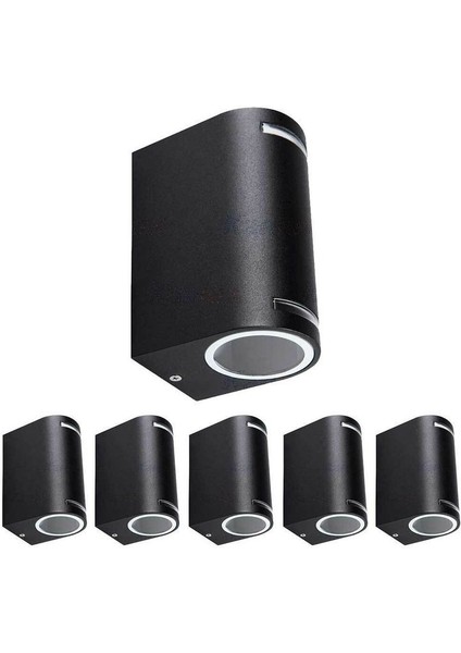 6 Adet Beyaz Işık Çift Yönlü Dekoratif Işık Süzmeli Iç ve Dış Mekan, Bahçe, Balkon, Teras Apliği modelleri