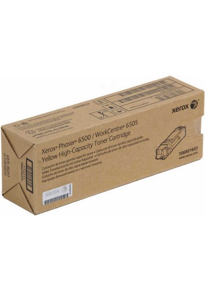 HPZR Xerox Phaser 6500 106R01603 Sarı Orjinal Toner