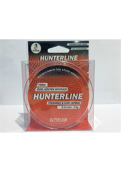 Hunterlıne 0,22MM - 3kg 100M Fluorocarbon Köstek Misinası