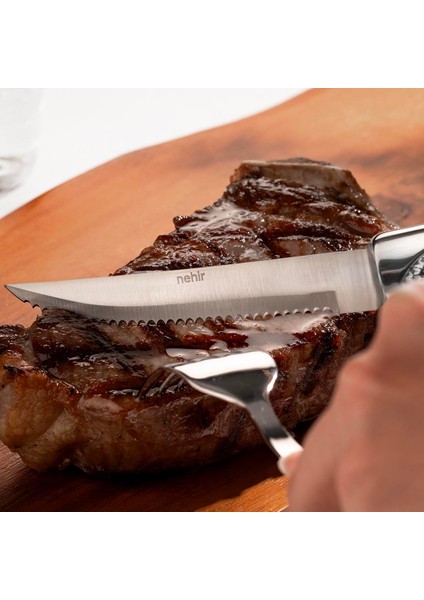 Yağız Steak Biftek Et Kahvaltı Çelik Bıçak 23 cm