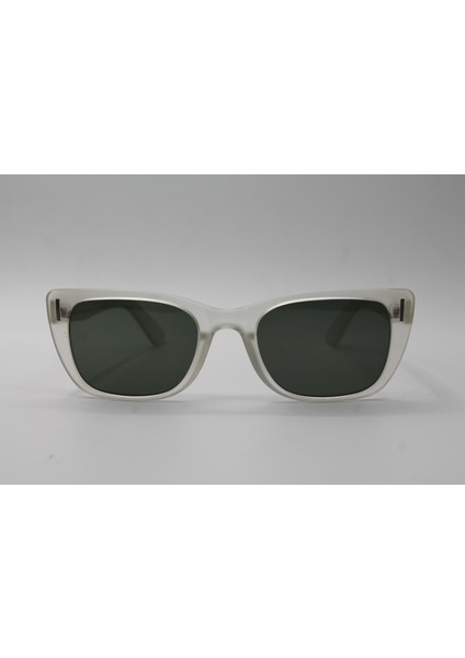 HEH67G UV400 Filtre Korumalı Şeffaf Mat Kemik Çerçeve Yeşil Degrade Cam Gun Aksesuarlı Unısex Güneş Gözlüğü modelleri