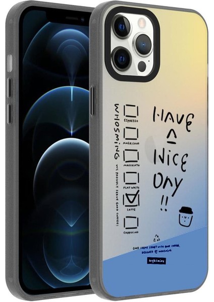 Apple iPhone 12 Pro Max Kılıf Desenli Kamera Çerçeveli Sert Dragon Kapak Have