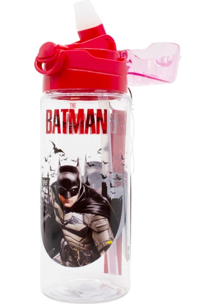 500ML Batman Pipetli Askılı Kilitlenebilir Su Matarası