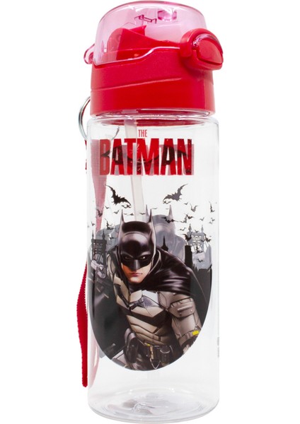 500ML Batman Pipetli Askılı Kilitlenebilir Su Matarası