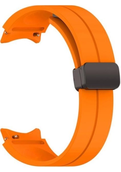 Galaxy Watch 4 44MM Manyetik Klipsli Silikon Lüx Kordon