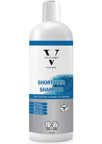 Short Hair Kedi ve Köpekler Için Okyanus Kokulu Kısa Tüylü Şampuan 400 ml