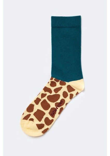 Giraffe Art Soket Çorap Desenli