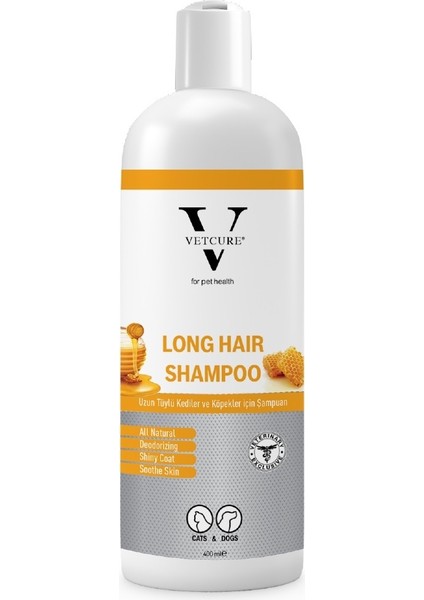 Long Hair Kedi ve Köpekler Için Ballı Uzun Tüylü Şampuan 400 ml