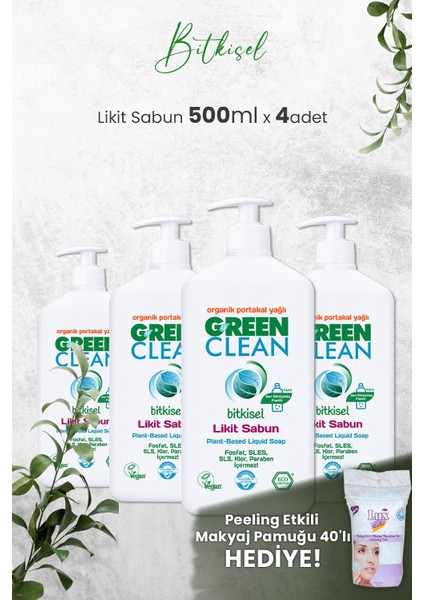 Organik Sıvı Sabun Portakallı 500 Ml X 4 Adet